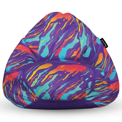 Fotoliu Units Puf Bean Bag tip para XL, impermeabil, indoor/outdoor, sac interior, cu maner, 90 x 85 x 65 cm, retro lava BEANUNB-PR-XL-EXT-011