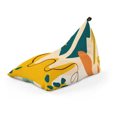 Fotoliu Units Puf Bean Bag tip Lounge, impermeabil, indoor/outdoor, sac interior, cu maner, 155 x 83 x 65 cm, abstract jungle BEANUNB-LGA-L-EXT-030