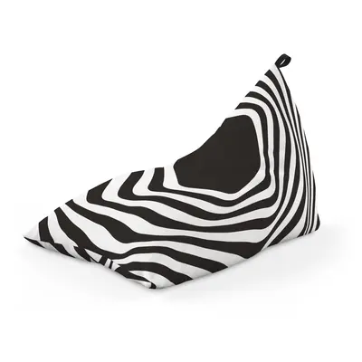Fotoliu Units Puf Bean Bag tip Lounge, impermeabil, indoor/outdoor, sac interior, cu maner, 155 x 83 x 65 cm, abstract zebra BEANUNB-LGA-L-EXT-032
