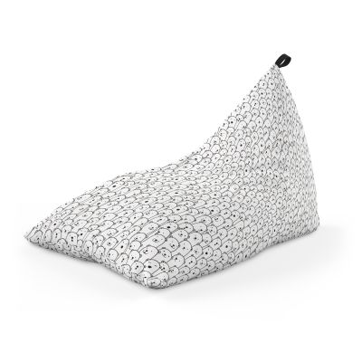 Fotoliu Units Puf Bean Bag tip Lounge, impermeabil, indoor/outdoor, sac interior, cu maner, 155 x 83 x 65 cm, alb cu ursi BEANUNB-LGA-L-EXT-038