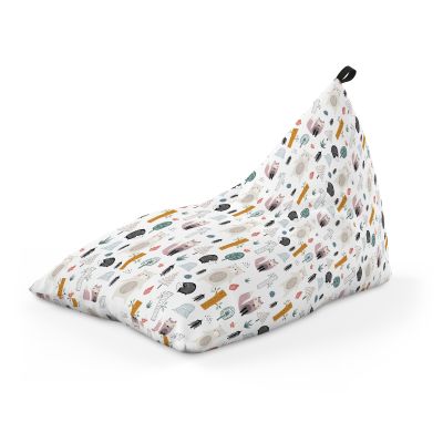 Fotoliu Units Puf Bean Bag tip Lounge, impermeabil, indoor/outdoor, sac interior, cu maner, 155 x 83 x 65 cm, arici si vulpe alb BEANUNB-LGA-L-EXT-110