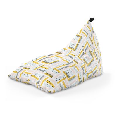 Fotoliu Units Puf Bean Bag tip Lounge, impermeabil, indoor/outdoor, sac interior, cu maner, 155 x 83 x 65 cm, buline negre BEANUNB-LGA-L-EXT-046