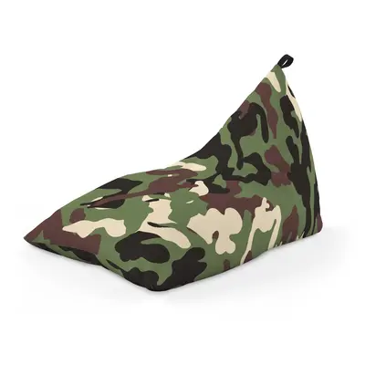 Fotoliu Units Puf Bean Bag tip Lounge, impermeabil, indoor/outdoor, sac interior, cu maner, 155 x 83 x 65 cm, camuflaj armata BEANUNB-LGA-L-EXT-043