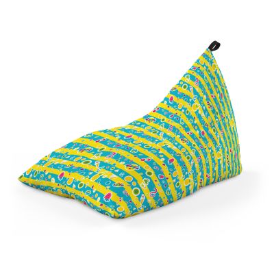 Fotoliu Units Puf Bean Bag tip Lounge, impermeabil, indoor/outdoor, sac interior, cu maner, 155 x 83 x 65 cm, candies fundal in dungi BEANUNB-LGA-L-EXT-063