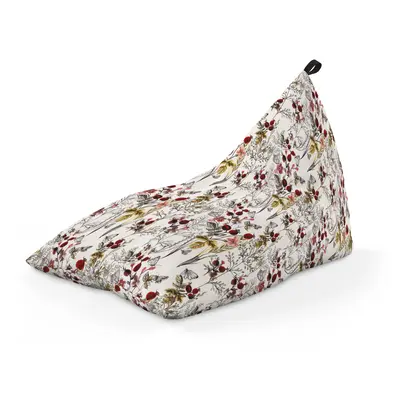 Fotoliu Units Puf Bean Bag tip Lounge, impermeabil, indoor/outdoor, sac interior, cu maner, 155 x 83 x 65 cm, flori si fluturi BEANUNB-LGA-L-EXT-049