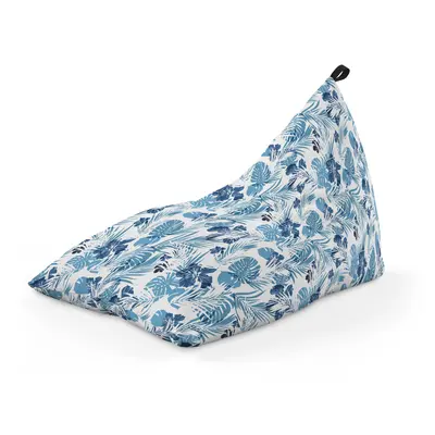 Fotoliu Units Puf Bean Bag tip Lounge, impermeabil, indoor/outdoor, sac interior, cu maner, 155 x 83 x 65 cm, frunze albastre BEANUNB-LGA-L-EXT-048