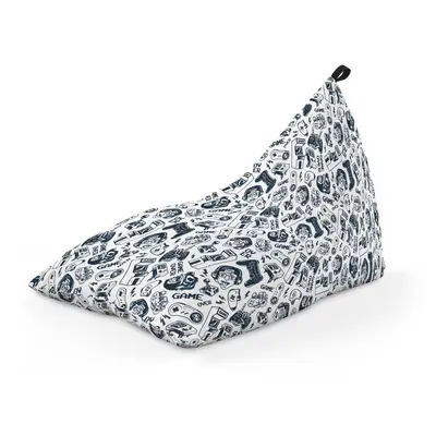 Fotoliu Units Puf Bean Bag tip Lounge, impermeabil, indoor/outdoor, sac interior, cu maner, 155 x 83 x 65 cm, game over BEANUNB-LGA-L-EXT-121