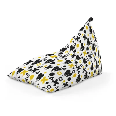 Fotoliu Units Puf Bean Bag tip Lounge, impermeabil, indoor/outdoor, sac interior, cu maner, 155 x 83 x 65 cm, graffiti XO mice BEANUNB-LGA-L-EXT-100