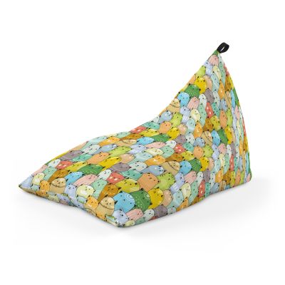 Fotoliu Units Puf Bean Bag tip Lounge, impermeabil, indoor/outdoor, sac interior, cu maner, 155 x 83 x 65 cm, invazia pisicilor ocru BEANUNB-LGA-L-EXT-077