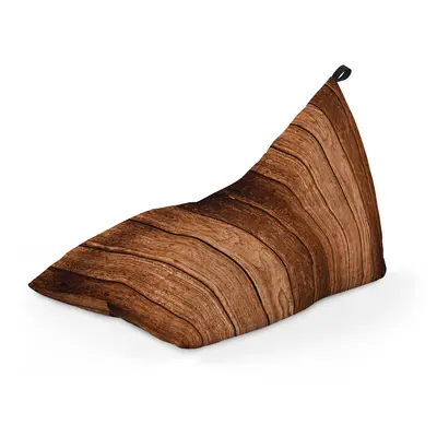 Fotoliu Units Puf Bean Bag tip Lounge, impermeabil, indoor/outdoor, sac interior, cu maner, 155 x 83 x 65 cm, lemn maro BEANUNB-LGA-L-EXT-002