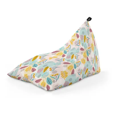 Fotoliu Units Puf Bean Bag tip Lounge, impermeabil, indoor/outdoor, sac interior, cu maner, 155 x 83 x 65 cm, multicolor cu frunze BEANUNB-LGA-L-EXT-007