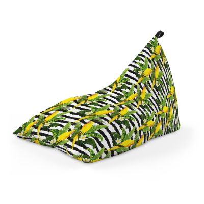 Fotoliu Units Puf Bean Bag tip Lounge, impermeabil, indoor/outdoor, sac interior, cu maner, 155 x 83 x 65 cm, papagal galben BEANUNB-LGA-L-EXT-111
