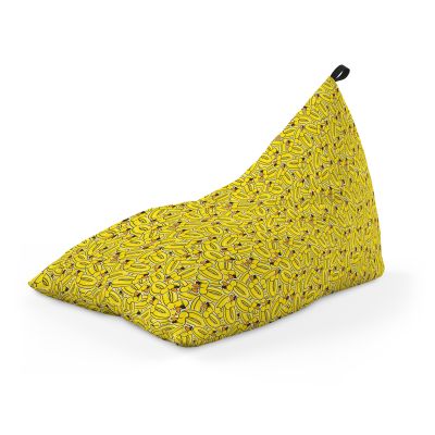 Fotoliu Units Puf Bean Bag tip Lounge, impermeabil, indoor/outdoor, sac interior, cu maner, 155 x 83 x 65 cm, rate galbene cool BEANUNB-LGA-L-EXT-116