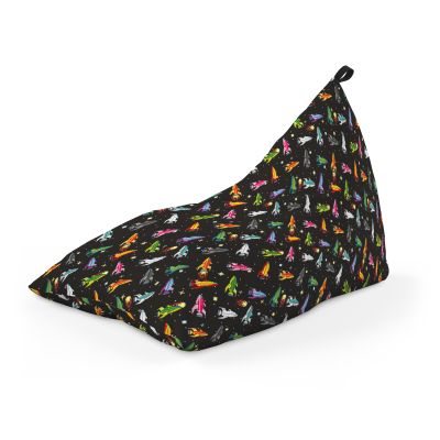 Fotoliu Units Puf Bean Bag tip Lounge, impermeabil, indoor/outdoor, sac interior, cu maner, 155 x 83 x 65 cm, retro space ships BEANUNB-LGA-L-EXT-128