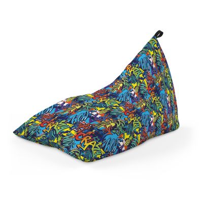 Fotoliu Units Puf Bean Bag tip Lounge, impermeabil, indoor/outdoor, sac interior, cu maner, 155 x 83 x 65 cm, street graffiti BEANUNB-LGA-L-EXT-103