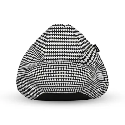 Fotoliu Units Puf Bean Bag tip para XL, impermeabil, indoor/outdoor, sac interior, cu maner, 90 x 85 x 65 cm, Scandinavian, Black BEANUNB-PR-XL-EXT-158