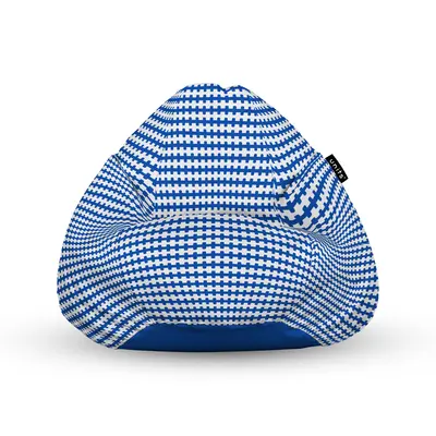 Fotoliu Units Puf Bean Bag tip para XL, impermeabil, indoor/outdoor, sac interior, cu maner, 90 x 85 x 65 cm, Scandinavian, Blue BEANUNB-PR-XL-EXT-159