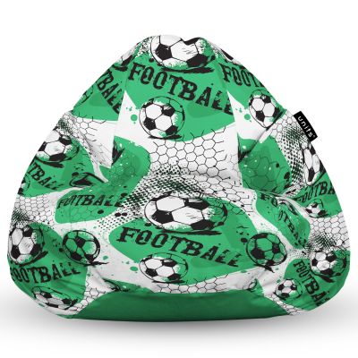 Fotoliu Units Puf Bean Bag tip para XL, impermeabil, indoor/outdoor, sac interior, cu maner, 90 x 85 x 65 cm, fotbal BEANUNB-PR-XL-EXT-089