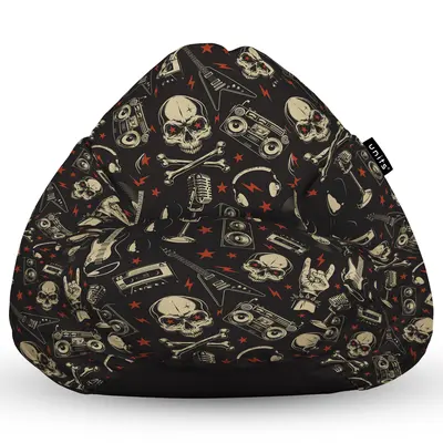 Fotoliu Units Puf Bean Bag tip para XL, impermeabil, indoor/outdoor, sac interior, cu maner, 90 x 85 x 65 cm, rock BEANUNB-PR-XL-EXT-132