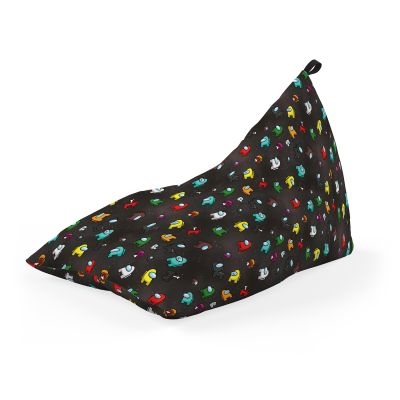 Fotoliu Units Puf Bean Bag tip Lounge, impermeabil, indoor/outdoor, sac interior, cu maner, 155 x 83 x 65 cm, Among Us Negru BEANUNB-LGA-L-EXT-213