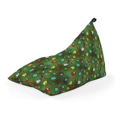 Fotoliu Units Puf Bean Bag tip Lounge, impermeabil, indoor/outdoor, sac interior, cu maner, 155 x 83 x 65 cm, Among Us Verde BEANUNB-LGA-L-EXT-215