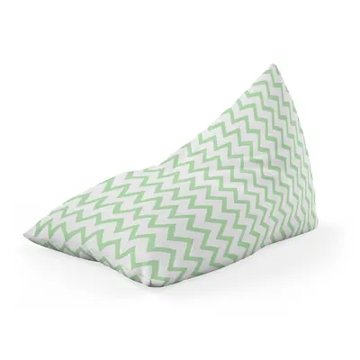 Fotoliu Units Puf Bean Bag tip Lounge, impermeabil, indoor/outdoor, sac interior, cu maner, 155 x 83 x 65 cm, Chevron Classic, Green BEANUNB-LGA-L-EXT-172