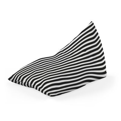 Fotoliu Units Puf Bean Bag tip Lounge, impermeabil, indoor/outdoor, sac interior, cu maner, 155 x 83 x 65 cm, Diagonal Stripes, Black BEANUNB-LGA-L-EXT-162