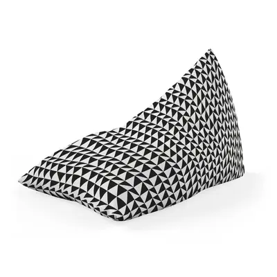 Fotoliu Units Puf Bean Bag tip Lounge, impermeabil, indoor/outdoor, sac interior, cu maner, 155 x 83 x 65 cm, Geometric Sea, Black BEANUNB-LGA-L-EXT-160