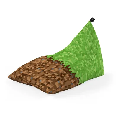 Fotoliu Units Puf Bean Bag tip Lounge, impermeabil, indoor/outdoor, sac interior, cu maner, 155 x 83 x 65 cm, Minecraft Iarba Pamant BEANUNB-LGA-L-EXT-201