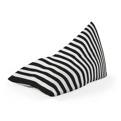 Fotoliu Units Puf Bean Bag tip Lounge, impermeabil, indoor/outdoor, sac interior, cu maner, 155 x 83 x 65 cm, Regular Stripes, Black BEANUNB-LGA-L-EXT-166