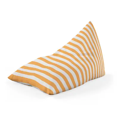 Fotoliu Units Puf Bean Bag tip Lounge, impermeabil, indoor/outdoor, sac interior, cu maner, 155 x 83 x 65 cm, Regular Stripes, Orange BEANUNB-LGA-L-EXT-168
