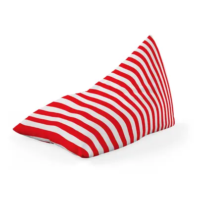 Fotoliu Units Puf Bean Bag tip Lounge, impermeabil, indoor/outdoor, sac interior, cu maner, 155 x 83 x 65 cm, Regular Stripes, Red BEANUNB-LGA-L-EXT-169