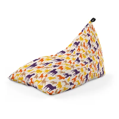 Fotoliu Units Puf Bean Bag tip Lounge, impermeabil, indoor/outdoor, sac interior, cu maner, 155 x 83 x 65 cm, caini siluete BEANUNB-LGA-L-EXT-148