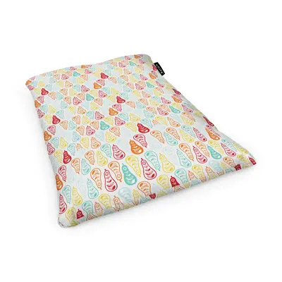 Fotoliu Units Puf Bean Bag tip Perna, impermeabil, indoor/outdoor, sac interior, 115 x 150 x 25 cm, alb cu pere multicolore BEANUNB-PL-L-EXT-044