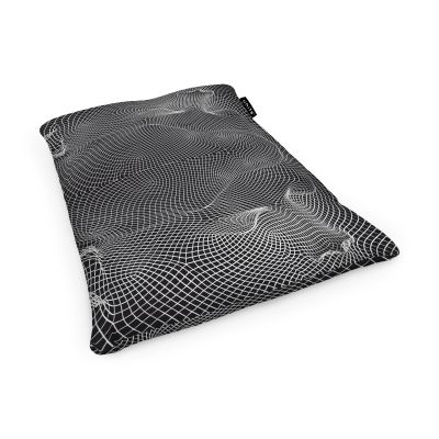 Fotoliu Units Puf Bean Bag tip Perna, impermeabil, indoor/outdoor, sac interior, 115 x 150 x 25 cm, topografic negru BEANUNB-PL-L-EXT-051