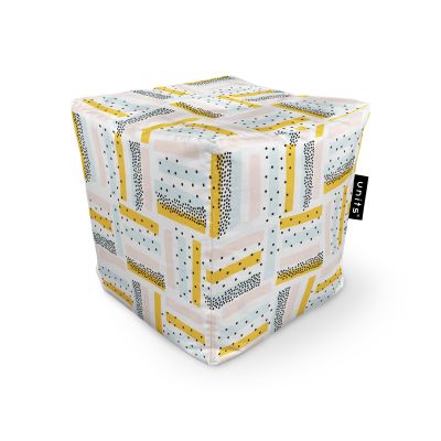 Fotoliu Units Puf Bean Bag tip cub, impermeabil, buline negre BEANUNB-CU-045-046