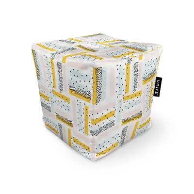 Fotoliu Units Puf Bean Bag tip cub, impermeabil, buline negre BEANUNB-CU-045-046