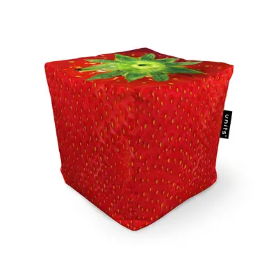 Fotoliu Units Puf Bean Bag tip cub, impermeabil, capsuna BEANUNB-CU-045-054