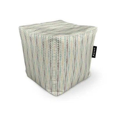 Fotoliu Units Puf Bean Bag tip cub, impermeabil, motiv frunze verticale BEANUNB-CU-045-015