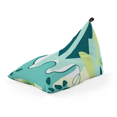 Fotoliu Units Puf Bean Bag tip lounge, impermeabil, indoor/outdoor, sac interior, cu maner, 155 x 83 x 65 cm, Abstract Jungle Periglacial BEANUNB-LGA-L-EXT-180