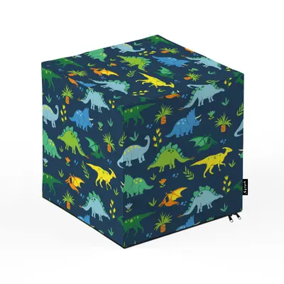 Taburet Units, cub, Dinozauri, 30 x 30 x 30 cm BEANUN-CU-030-V7