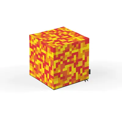 Taburet Units, cub, Minecraft Foc, 30 x 30 x 30 cm BEANUN-CU-030-012