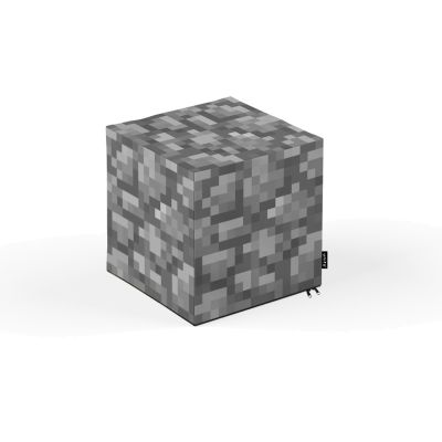 Taburet Units, cub, Minecraft Piatra, 30 x 30 x 30 cm BEANUN-CU-030-014