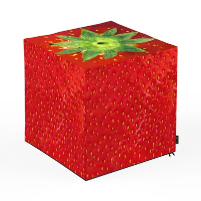 Taburet Units, cub, capsuna, 45 x 45 x 45 cm BEANUN-CU-045-V1