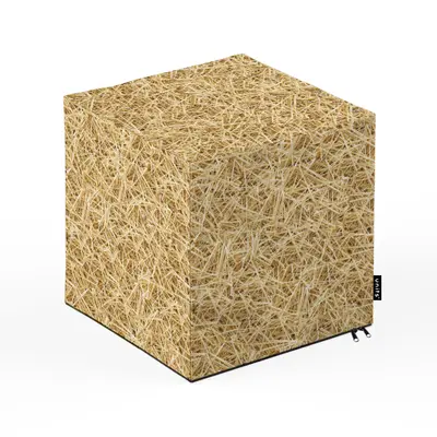 Taburet Units, cub, paie, 30 x 30 x 30 cm BEANUN-CU-030-V2