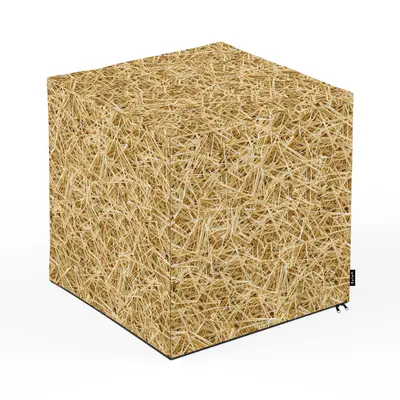 Taburet Units, cub, paie, 45 x 45 x 45 cm BEANUN-CU-045-V2