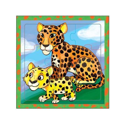 Puzzle educativ leoparzi, 18m+ MAMAMEMO KDGAS85294