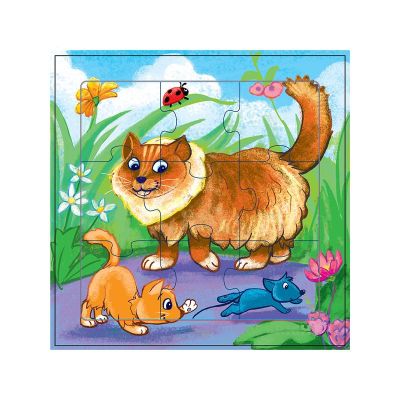 Puzzle educativ pisici, 18m+ MAMAMEMO KDGAS85299