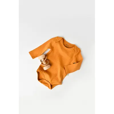 Body Bebe Unisex cu maneca lunga din 95% bumbac organic cu 5% elastan - Sofran, Baby Cosy (Marime: 18-24 Luni) JEMBC-CSYR4308-18