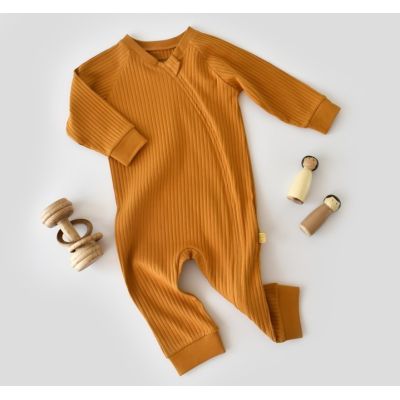 Salopeta cu fermoar cu maneca lunga si panataloni lungi din 95%bumbac organic si 5% elastan - Sofran, Baby Cosy (Marime: 18-24 Luni) JEMBC-CSYR4601-18
